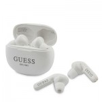 Bluetooth Earphones Stereo TWS GUESS V5.0 4H MUSIC TIME with docking station Άσπρο