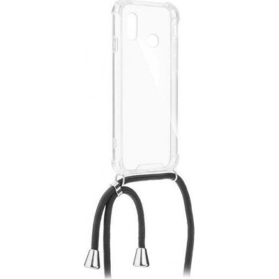 Oem Cord Silicone   Διάφανη Θήκη Για Huawei P20 Lite Με Λουρί Πράσινο 