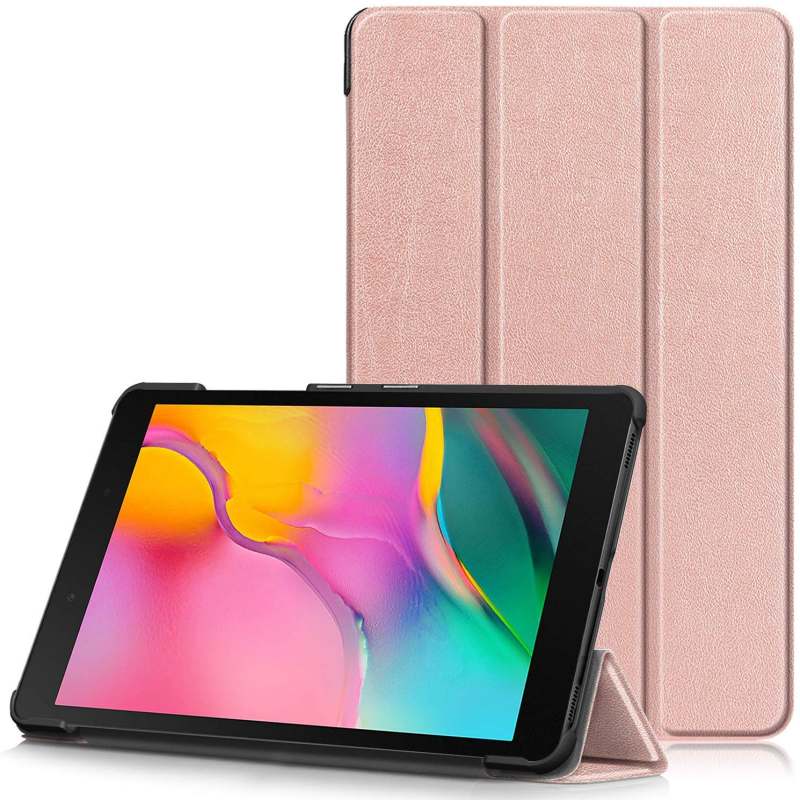 Trifold Θήκη Βιβλίο με Σιλικόνη Flip Cover Για Huawei MatePad T10 / T10S 9.7" Χρυσή - Ροζ - Χρυσή - Ροζ