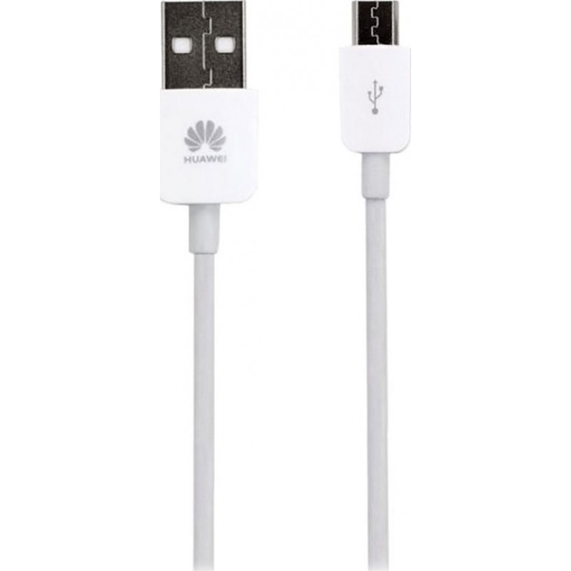 HUAWEI Καλώδιο Φόρτισης και Μεταφοράς Δεδομένων (C02450768A) USB 2.0 micro USB 1m Λευκό (bulk)