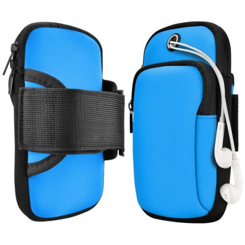 Running Armband Sports Αθλητική Θήκη Mπράτσου Για Smartphones έως 6.5'' - Μπλε