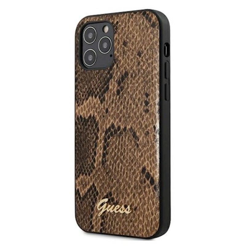 Guess GUHCP12MPUSNSMLBR Script Python Collection Hard Case for iPhone 12/12 Pro 6.1