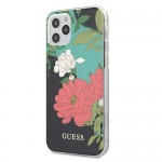 Guess GUHCP12SIMLFL01 Flower Collection Case Για Apple iPhone 12 / 12 Pro 6,1'' Μαύρο