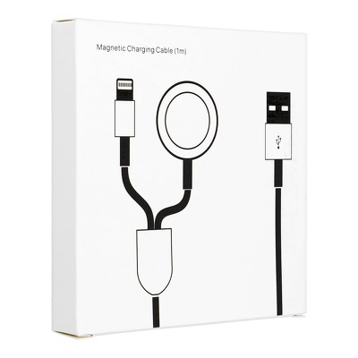 Oem Καλώδιο USB 2in1 Για Iphone Lightning 8-pin + Apple Watch 3W 1A C3176 Άσπρο