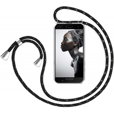 Oem Cord Silicone  Διάφανη Θήκη Για Samsung Galaxy A72 5G / 4G Lite Με Λουρί Μαύρο