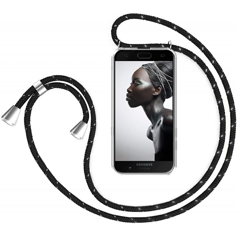 Oem Cord Silicone  Διάφανη Θήκη Για Samsung Galaxy A72 5G / 4G Lite Με Λουρί Μαύρο