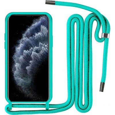 Oem  Cord Silicone Τιρκουάζ Θήκη Για Xiaomi Redmi Note 9 Pro / Redmi Note 9s / Note 9 Pro Max Με Λουρί Τιρκουάζ