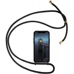 Oem Cord Silicone  Μαύρη Θήκη Για Xiaomi Redmi Note 10 4G / 10S Με Λουράκι Μαύρο