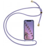 Oem  Cord Silicone  Μωβ Θήκη Για Samsung Galaxy A22 4G Με Λουρί Μωβ