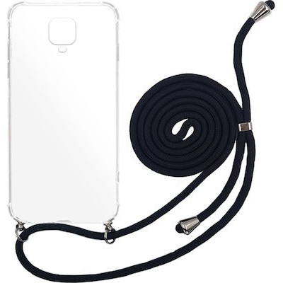 Oem Cord Silicone  Διάφανη Θήκη Για Xiaomi Redmi Note 9 Pro / Redmi Note 9s / Note 9 Pro Max Μαύρο
