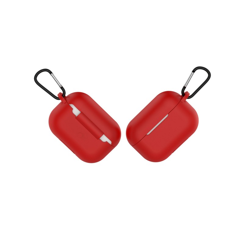 OEM Θήκη Σιλικόνης Με Γάντζο Για Apple Airpods 3 2021 Κόκκινο