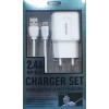 REMAX Travel Charger RP-U22 2.4A  2xUSB + Data cable Micro USB