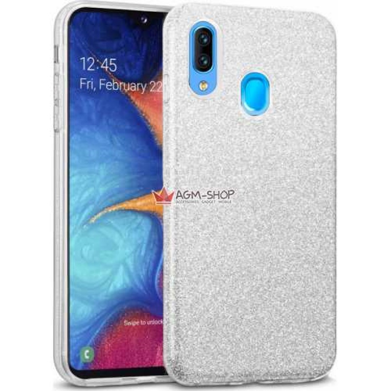  Oem Θήκη Shining Χρυσόσκονη Για    Huawei P40 Lite E / Y7P 2020 / HONOR 9C  Ασημί