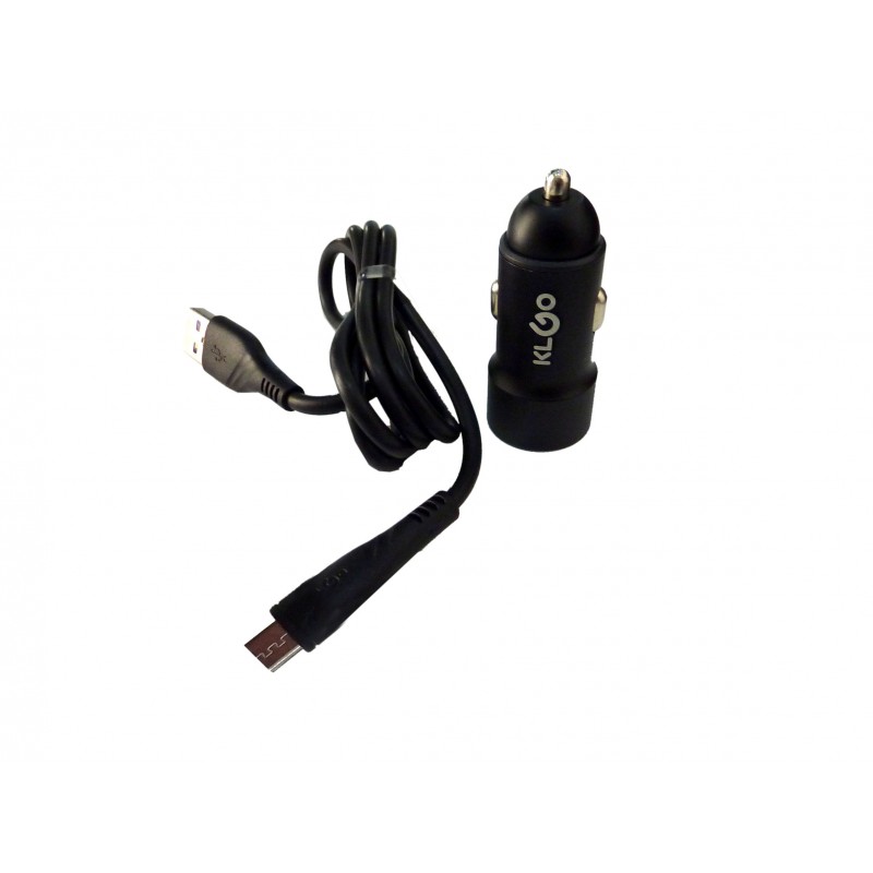 KLGO 2USB  Car Charger με καλώδιο  MICRO USB TG-621 Μαύρο