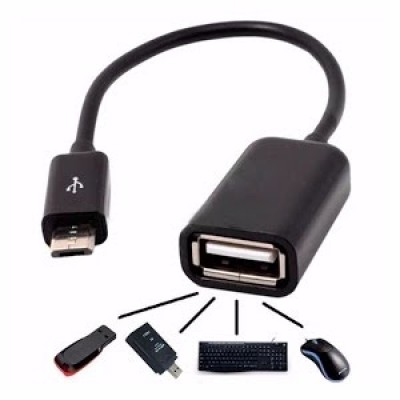 Oem Καλώδιο OTG Adaptor USB Θηλυκό σε Micro USB Αρσενικό Μαύρο