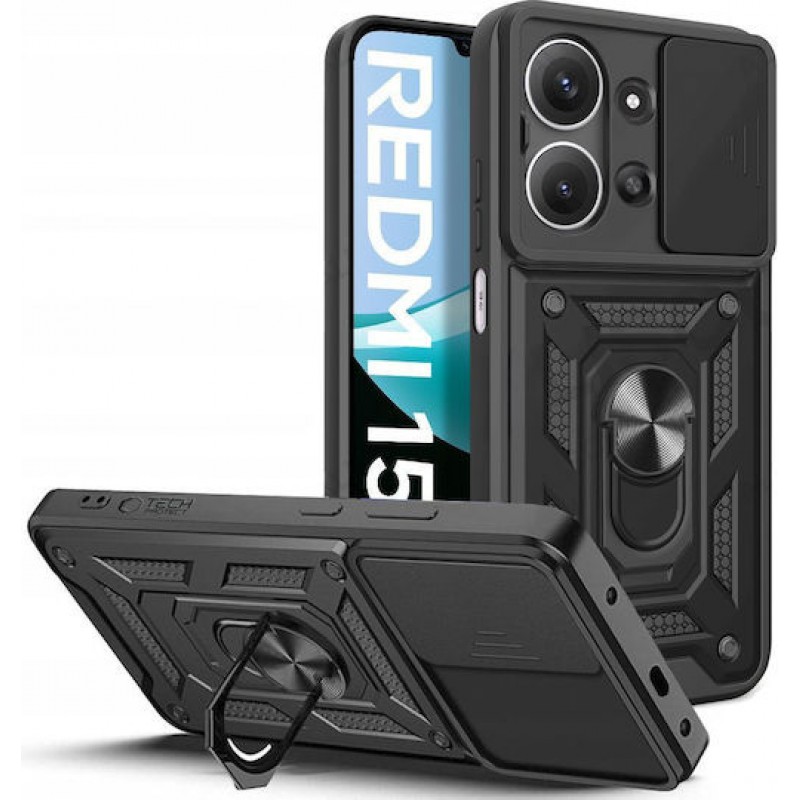 Oem Θήκη Slide Armor Back Cover Για Xiaomi Redmi Note 17 Pro Max 5G Με Προστασία Κάμερας Μαύρο