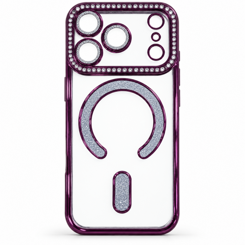 Oem Θήκη Back Cover Electro Magsafe Bling Για Apple iPhone 18 Pro Max 5G 6,9" Μωβ