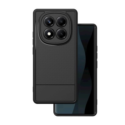 Oem Θήκη Σιλικόνης Carbon Simple Για Xiaomi Poco C75 4G Μαύρο