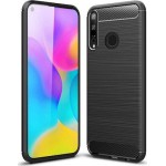 Oem Θήκη Σιλικόνης Carbon Για Huawei P40 Lite E / Y7P 2020 / HONOR 9C  Μαύρο