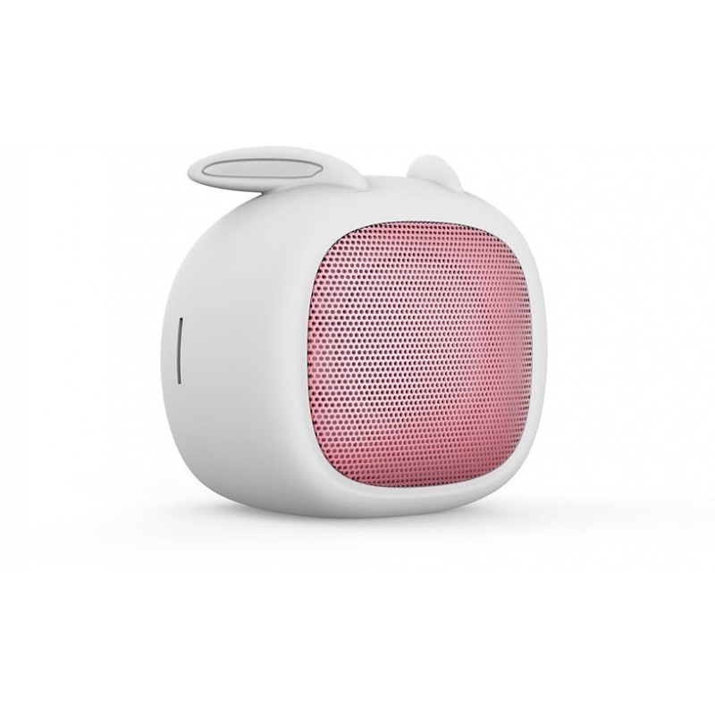 Forever ABS-200 Bluetooth Ηχείο 3W – Αυτονομία έως 2,5 ώρες Άσπρο Με Κάλυμμα Ροζ
