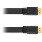 Oem Flat Καλώδιο HDMI Full HD 1080 Υψηλής Ταχύτητας Με Εthernet 1,5 m Μαύρο