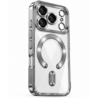 Oem Θήκη Back Cover Electro Magsafe Για Apple iPhone 18 Pro 5G 6,3" Ασημί