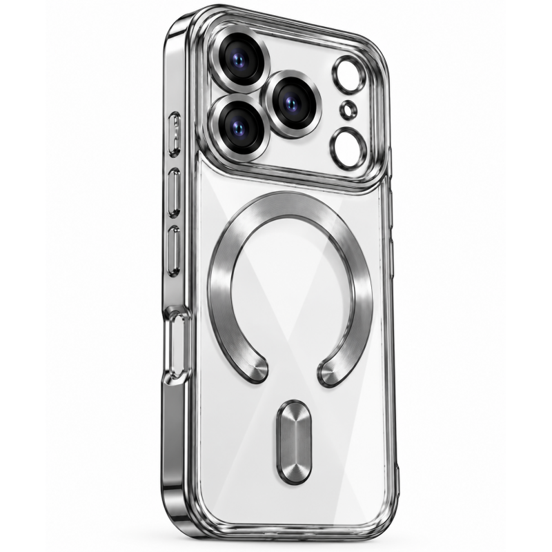 Oem Θήκη Back Cover Electro Magsafe Για Apple iPhone 18 Pro 5G 6,3" Ασημί