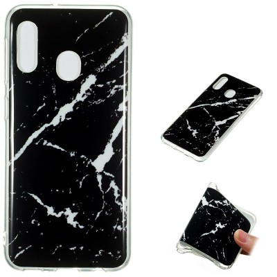 Oem Θήκη Σιλικόνης Marmur case Για Huawei P30 Lite Μαύρο