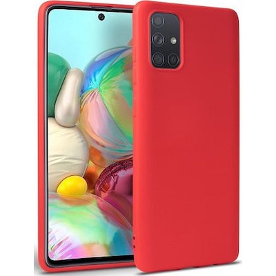 Oem Θήκη Σιλικόνης Matt 1,2 mm Για Realme 7i / C25  Κόκκινο