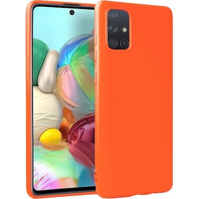 Oem Θήκη Σιλικόνης Matt 1,2 mm Για Samsung Galaxy A71 5G / 4G Lite  Πορτοκαλί