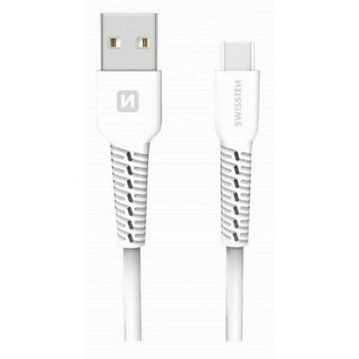 Swissten Type C USB Καλώδιο 1m Άσπρο