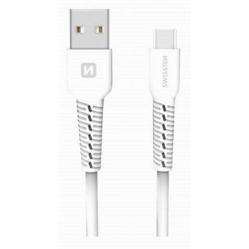 Swissten Type C USB Καλώδιο 1m Άσπρο