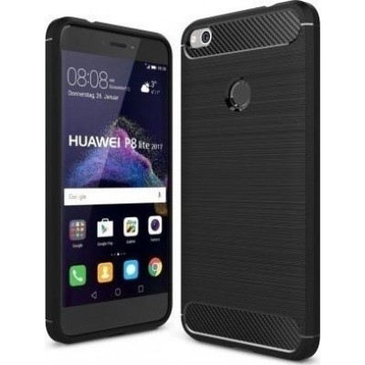 Oem Θήκη Σιλικόνης Carbon Για Huawei Ascend P8 / P9 Lite 2017  Μαύρο