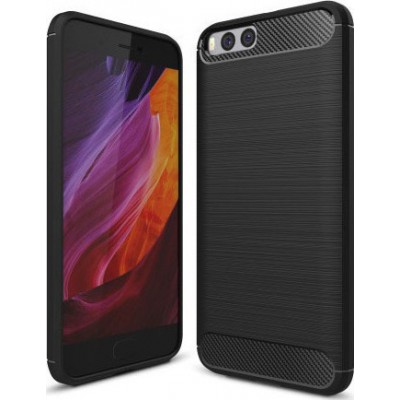 OEM Θήκη Σιλικόνης Carbon Για Xiaomi Mi 6  Μαύρο