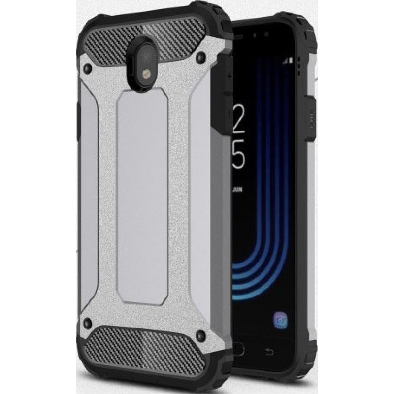 Oem Θήκη Armor Back Cover Για Samsung Galaxy J3 2017  Ασημί
