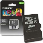 INTEGRAL MICRO SDHC 8.0GB CLASS 4 ΚΑΡΤΑ ΜΝΗΜΗΣ + SD ADAPTOR