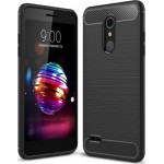 Oem Θήκη Σιλικόνης Carbon Για LG K10 2018  Μαύρο