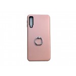 Oem Hard Back Cover Ring Stand Case Σκληρή Θήκη με Δαχτυλίδι Στήριξης Για Samsung Galaxy A7 2018  Ροζ - Χρυσό