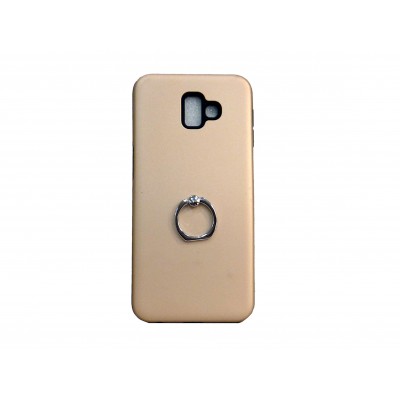 Oem Hard Back Cover Ring Stand Case Σκληρή Θήκη με Δαχτυλίδι Στήριξης Για Samsung Galaxy J6 Plus 2018  Χρυσό
