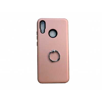 Oem Hard Back Cover Ring Stand Case Σκληρή Θήκη με Δαχτυλίδι Στήριξης Για Huawei P Smart 2019 / Honor 10 Lite  Χρυσή - Ροζ