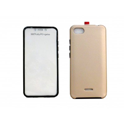 OEM Θήκη Σιλικόνης Full Cover Για Xiaomi Redmi 6A  Χρυσό