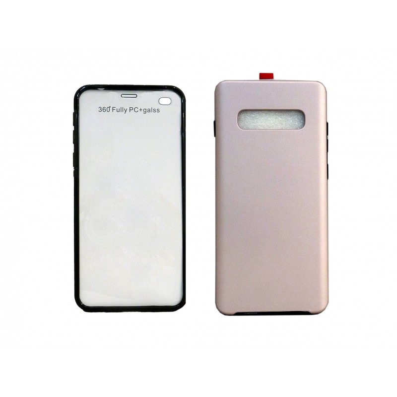 OEM Θήκη Σιλικόνης Full Cover Για Samsung Galaxy S10E  Ασημί