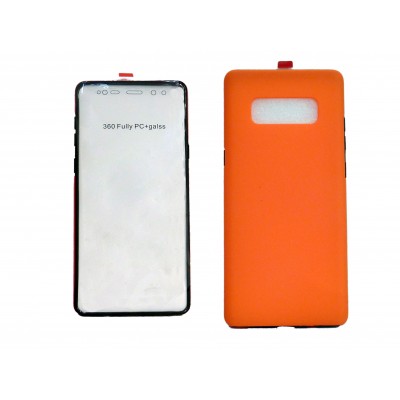 OEM Θήκη Σιλικόνης Full Cover Για Samsung Galaxy Note 8  Πορτοκαλί