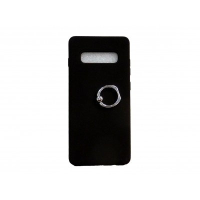 OEM Hard Back Cover Ring Stand Case Σκληρή Θήκη με Δαχτυλίδι Στήριξης Για Samsung Galaxy S10 Plus  Μαύρο