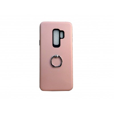 OEM Hard Back Cover Ring Stand Case Σκληρή Θήκη με Δαχτυλίδι Στήριξης Για Samsung Galaxy S9 Ροζ - Χρυσό