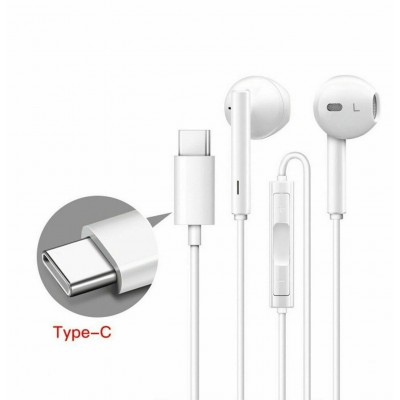 Universal Ακουστικά Handsfree Earpods Type-C Άσπρα