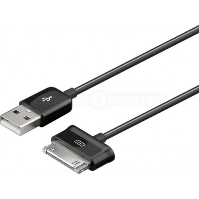 Oem Καλώδιο Φόρτισης + Μεταφοράς Δεδομένων Για Samsung Tablet 30-Pin 1.0 m Μαύρο 