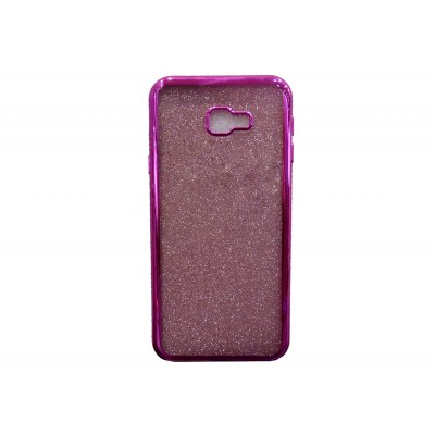  Oem Back Cover Σιλικόνης Με Σχέδιο  Με Glitter και περιμετρικά Strass Για Samsung Galaxy J4 Plus 2018  Σχέδια