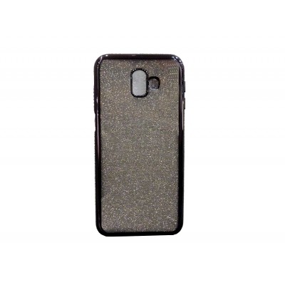  Oem Back Cover Σιλικόνης Με Σχέδιο  Με Glitter και περιμετρικά Strass Για Samsung Galaxy J6 Plus 2018  Σχέδια