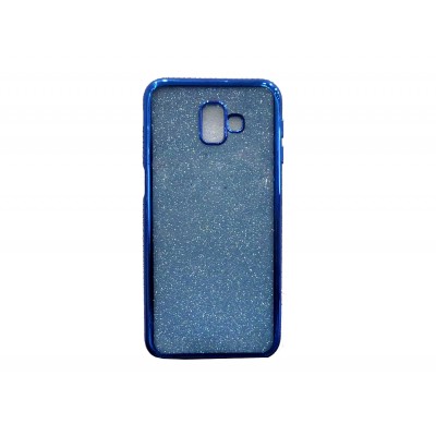  Oem Back Cover Σιλικόνης Με Σχέδιο  Με Glitter και περιμετρικά Strass Για Samsung Galaxy J6 Plus 2018  Σχέδια